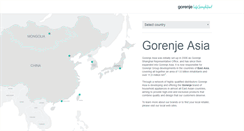 Desktop Screenshot of gorenjeasia.com