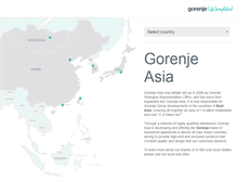 Tablet Screenshot of gorenjeasia.com